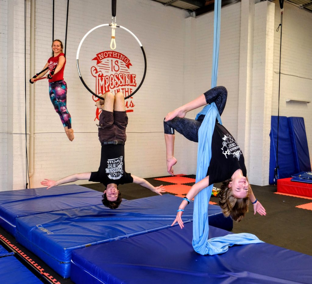 Round about Circus on the Central coast of Australia Aerial arts classes