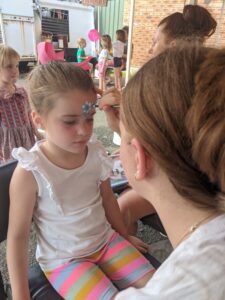 Children that engage in circus activities are often creative and artistic individuals. Here we see one of our students completing a face paint at one of our workshops and open days. Engaging children and teens in the arts can lead to an increase in brain development and overall self-esteem.