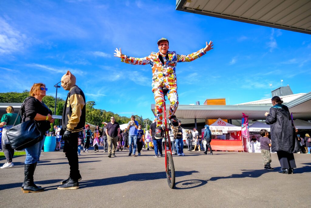 Unicycle Performers Circus Acts Hire central coast